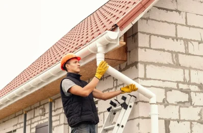 Pose et remplacement de gouttières à Bricon